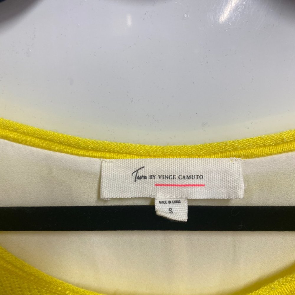 Turo By Vince Camuto Yellow Long Sleeve Size S - Picture 3 of 8